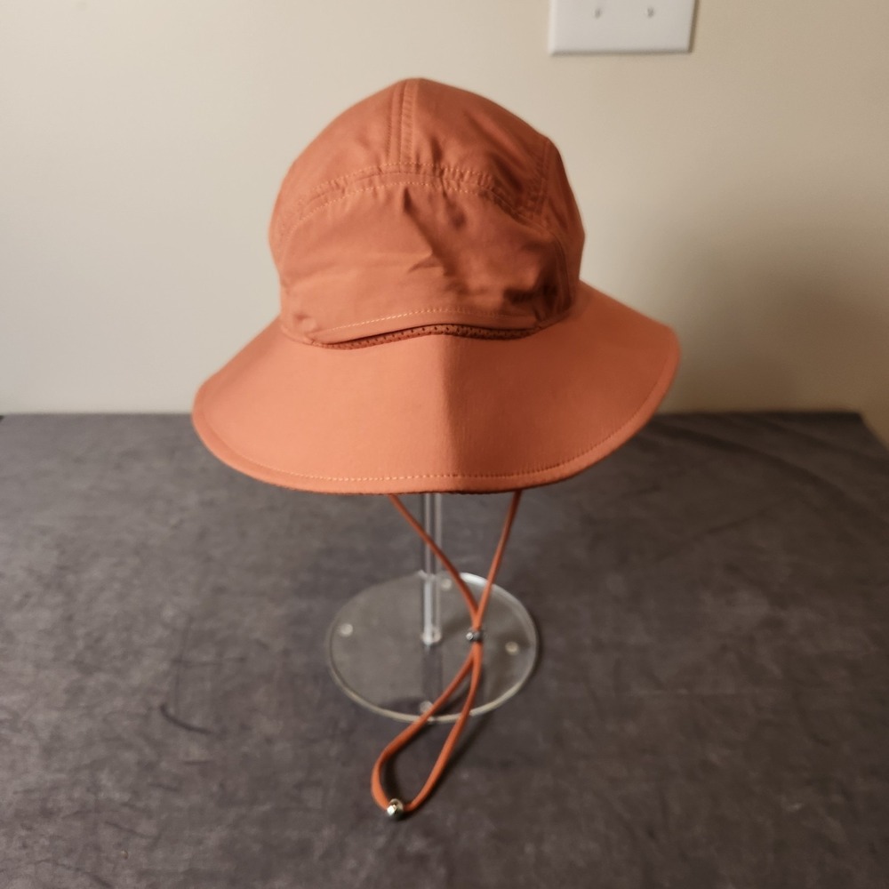 Athleta Excursion Trail Bucket Hat M/L Coral Pink Orange Sun Hiking Adjustable